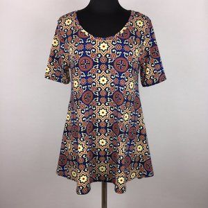 LuLaRoe Perfect T XS Geometric Tunic Slit Sides